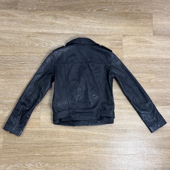 All Saints Balfern Biker Moto Leather Jacket Size 0 - Picture 8 of 16